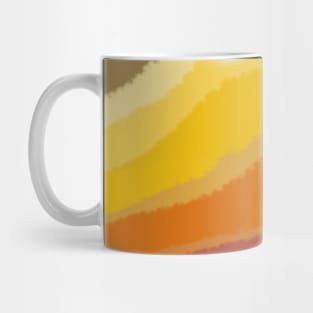 Warm Abstract Brush Strokes - Yellow Orange Red Grey Mug